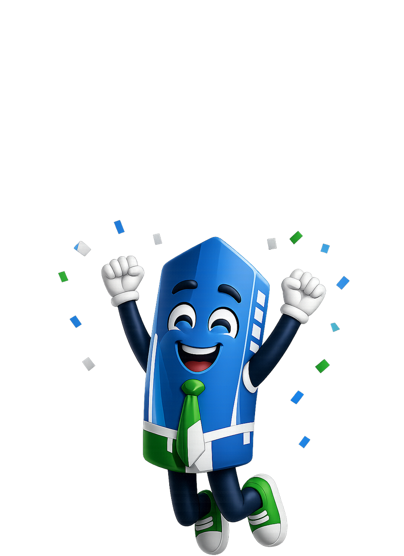 TowerDesk mascot waving hello