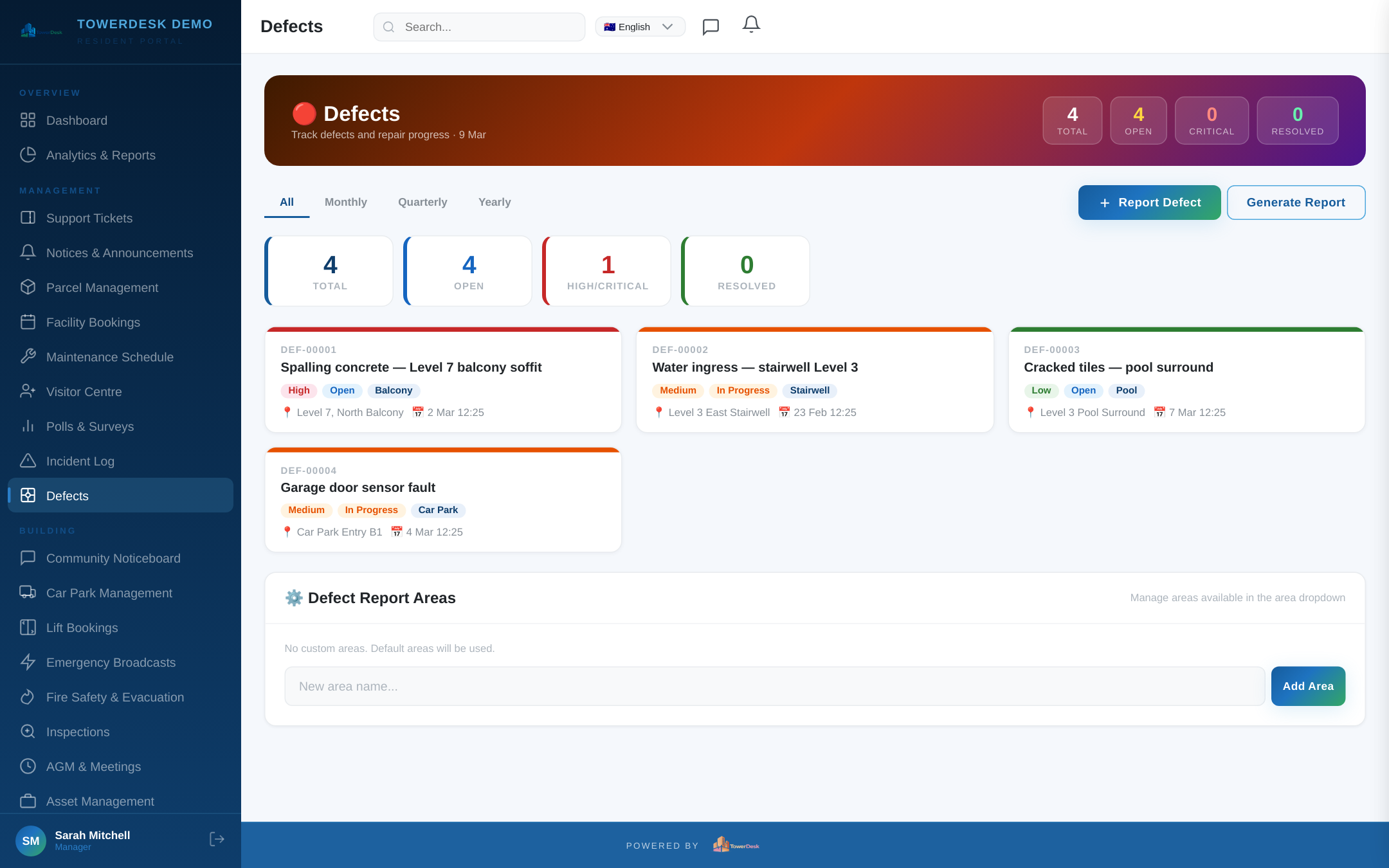 Defect Tracking screenshot