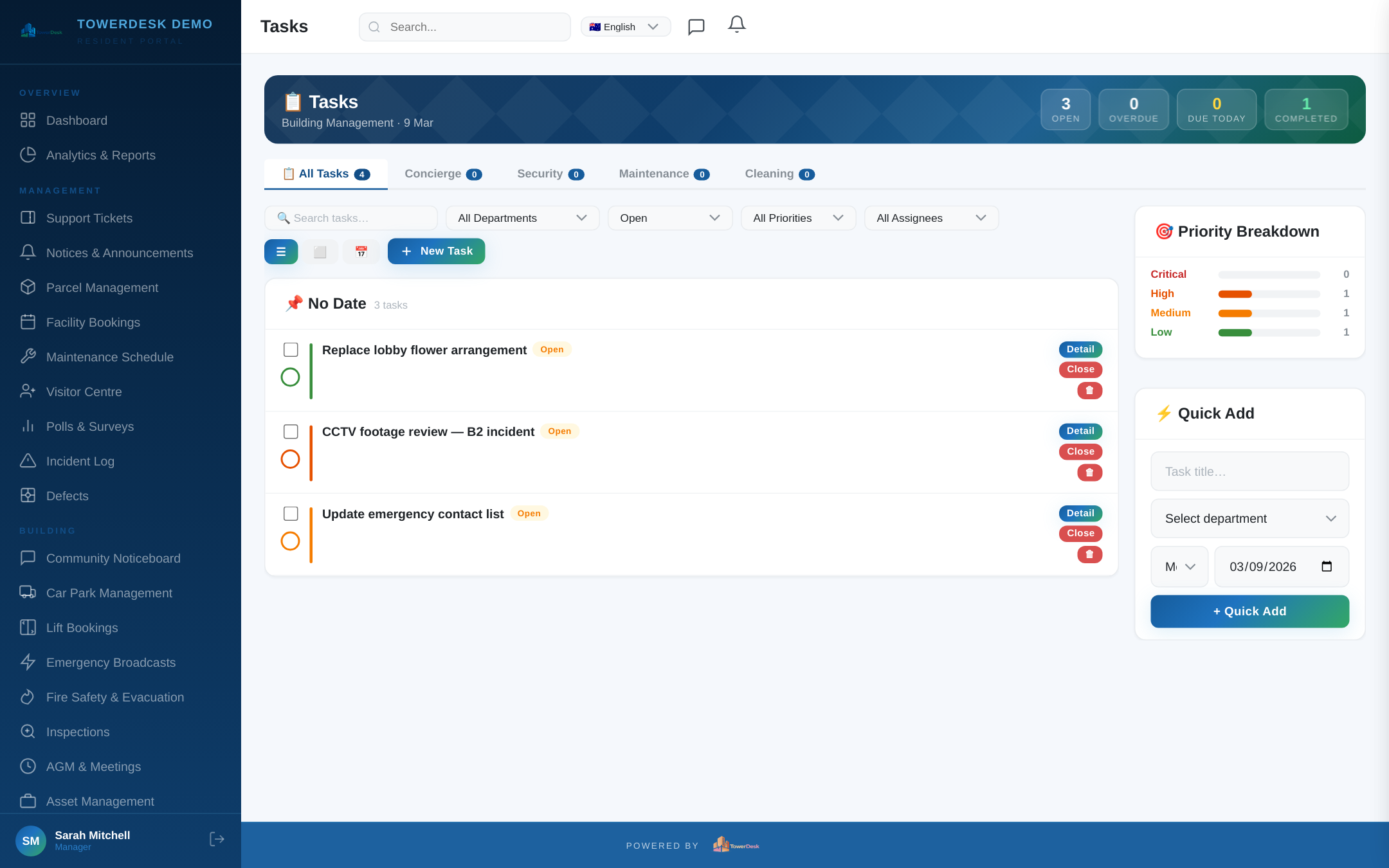 Task Management screenshot